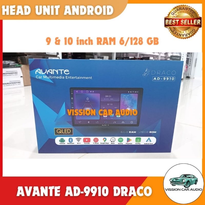 HEAD UNIT ANDROID DRACO RAM 6/128GB