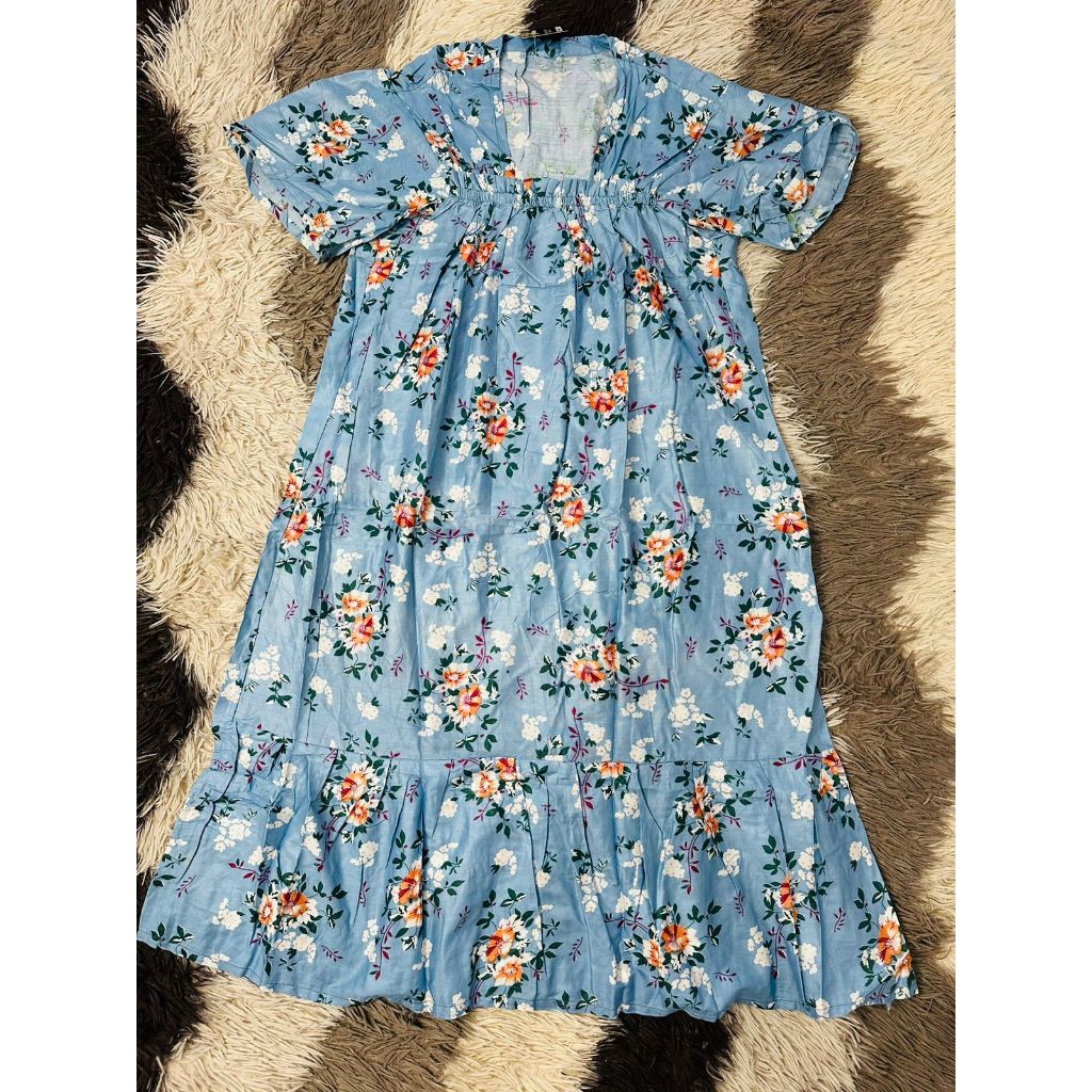 nk Dress Daster Diandra Pendek Motif Bunga LILY BAHAN RAYON