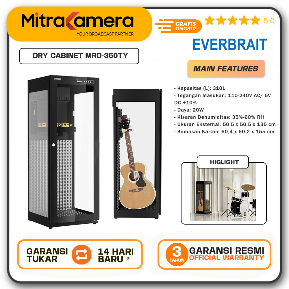 Everbrait Electric Dry Cabinet MRD-350TY for Camera Lens (310 Liter)