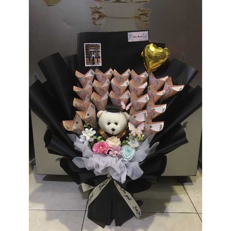 buket wisuda,buket uang wisuda, graduation bouquet,buket uang,buket bunga, money bouquet