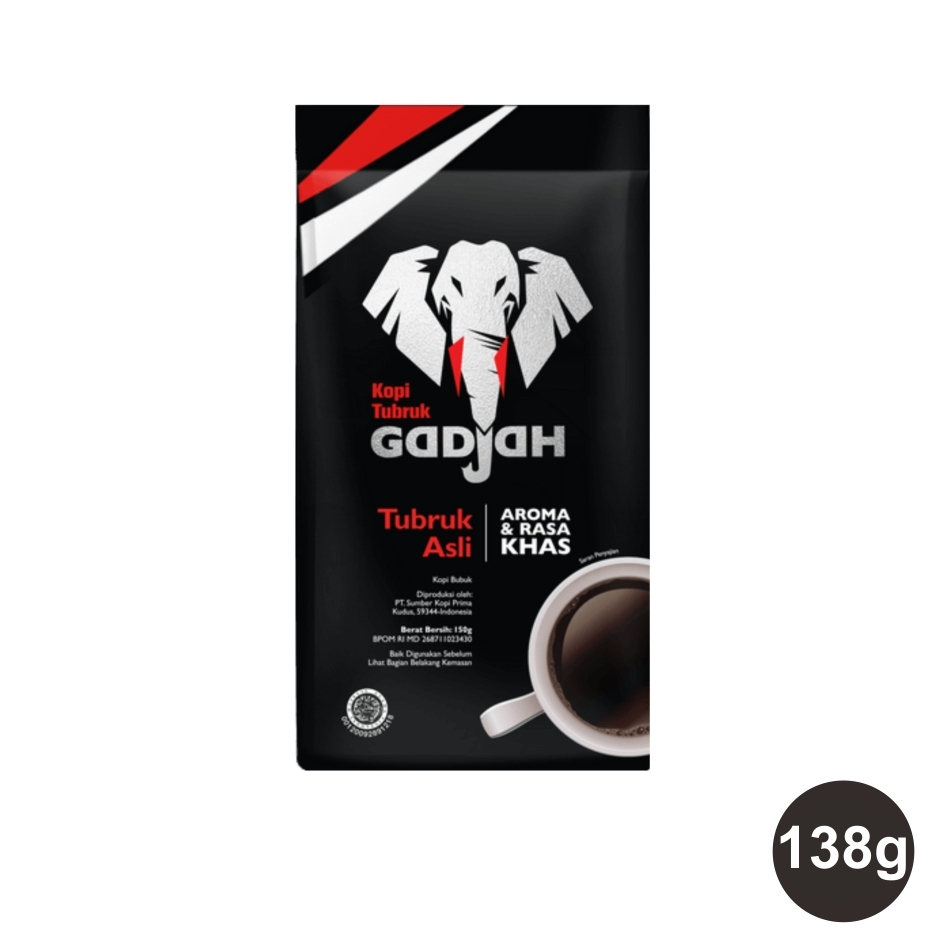 

Kopi Gadjah Kopi Tubruk Asli Pouch 138 gram