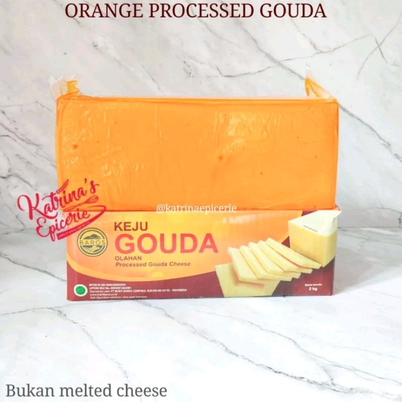 

Keju Orange Processed Gouda 2 Kg Mirip Kraft Cheese Untuk Kastengel Nastar Sagu