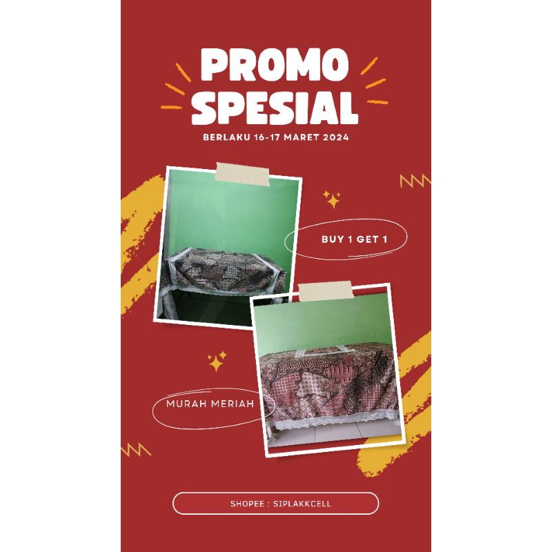 PROMO LEBARAN TAPLAK MEJA BATIK MODERN