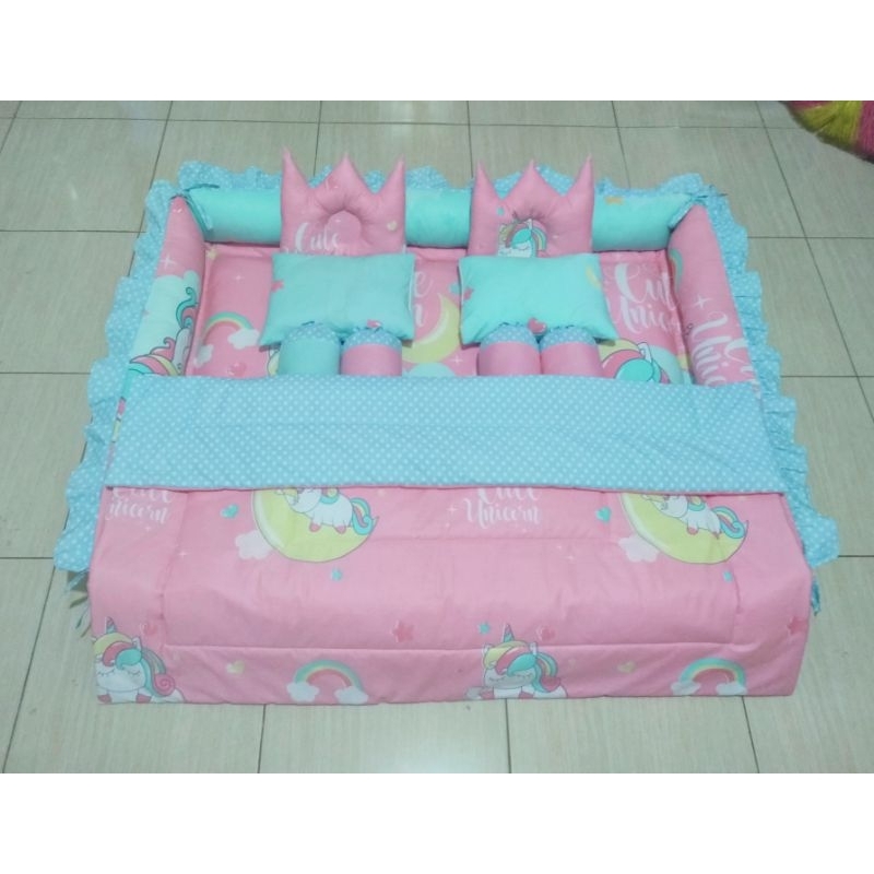 kasur bayi kembar variasi rumbai