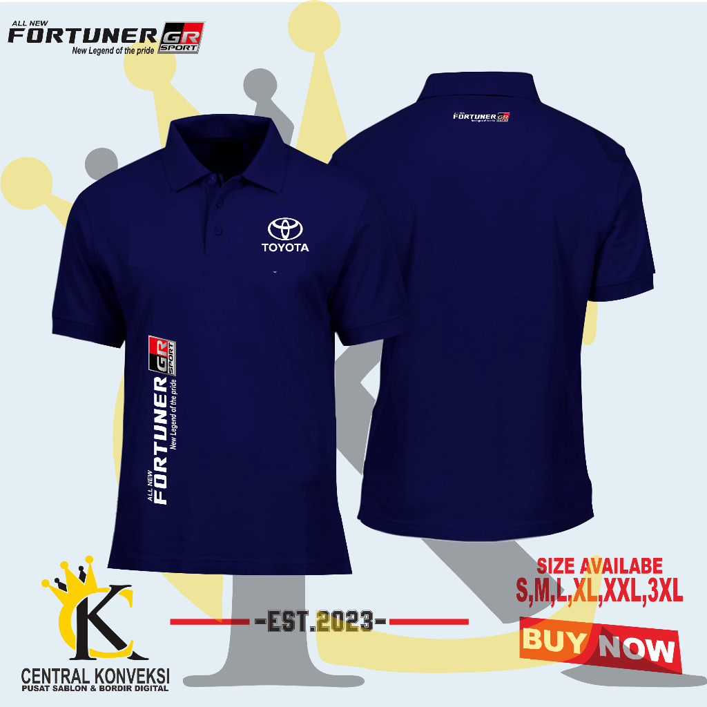 Polo Shirt ALL NEW FORTUNER GR Sport / Kaos Kerah FORTUNER GR SPORT Terbaru Tp 2