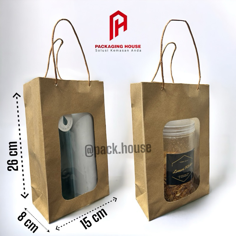 

Paperbag Coklat Mika 15x8x25cm | 1 Lusin | Paperbag tumbler | Tas Kertas Mika Kecil | Tas Souvenir |