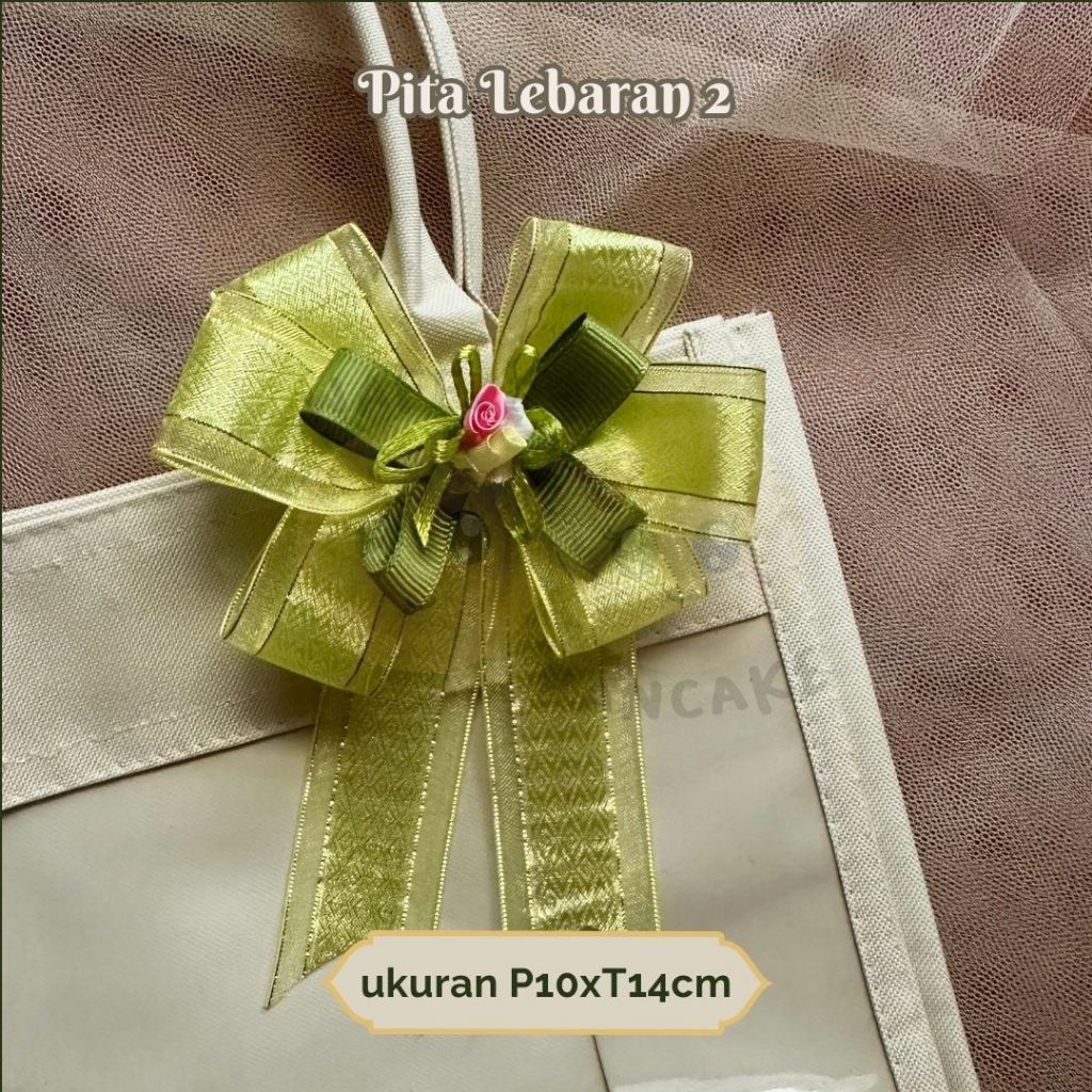

Pita hias hampers untuk lebaran idul fitri / Pita siap pakai premium / Pita Hampers Lebaran