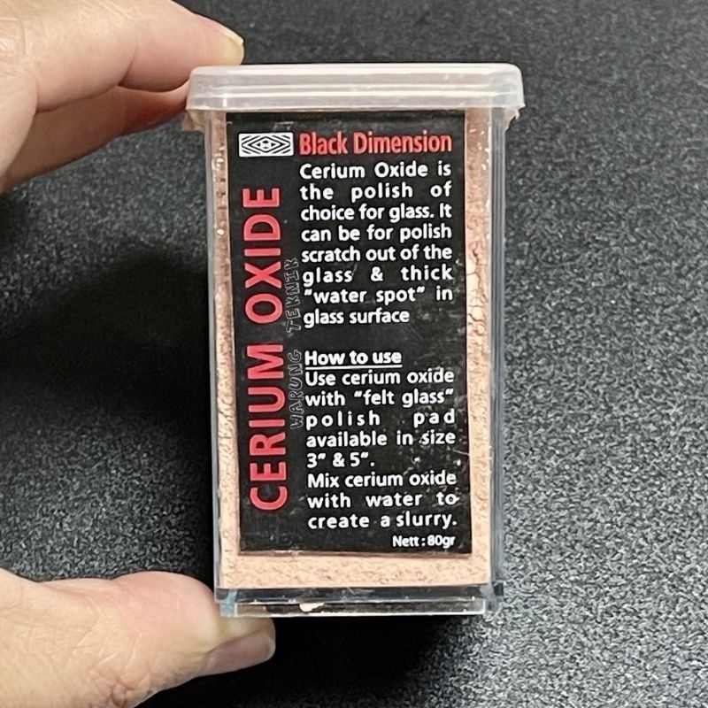 BLACK DIMENSION CERIUM OXIDE POWDER PENGHILANG BARET - JAMUR KACA