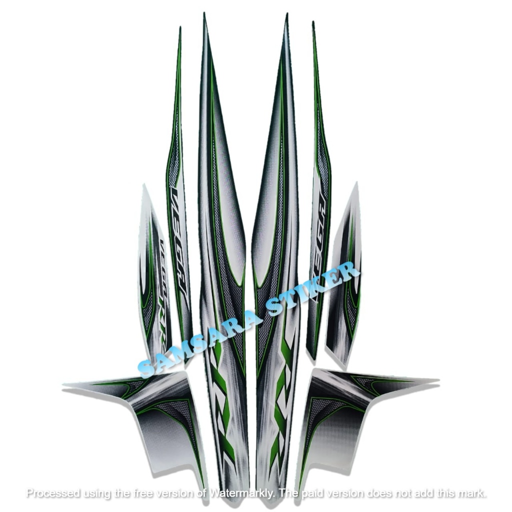 Stiker Motor Yamaha Vega RR 2013 Putih-Hijau