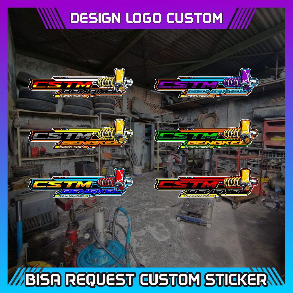 SET CUSTOM STIKER STICKER BENGKEL CUSTOM STIKER CUTT PRINT