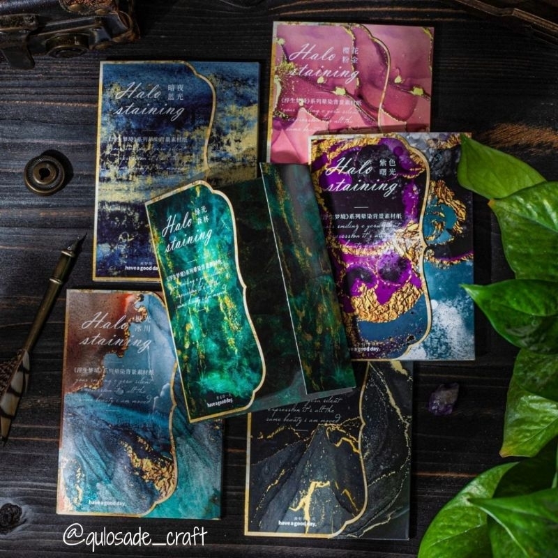 

[QC 10] Share 6 Lembar Deco Paper Marble Series Dekorasi Vintage Scrapbook Junk Journal Bujo Aesthetic