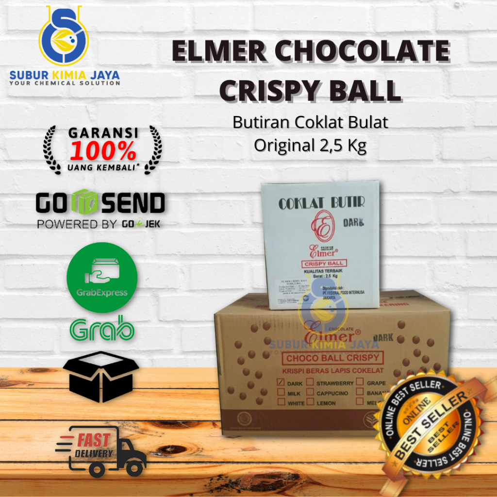 

Elmer Chocolate Crispy Ball 2,5 Kg / Butiran Coklat Bulat All Varian