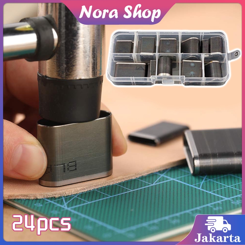 

24pcs Punch Kulit Pembolong Alat Pembolong Kulit Handmade DIY Leather Cutting Cutter Dies