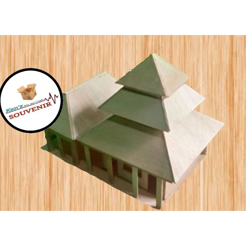 prakarya, hiasan, pajangan, miniatur, kado, kerajinan kardus, MASJID AGUNG DEMAK