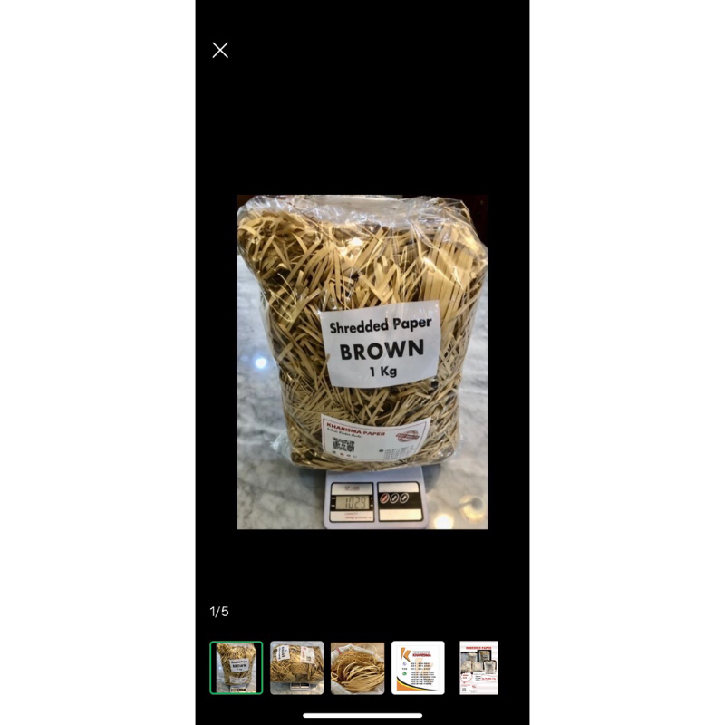 

shredded paper / Kertas cacah / serut (Brown, white, Cream)