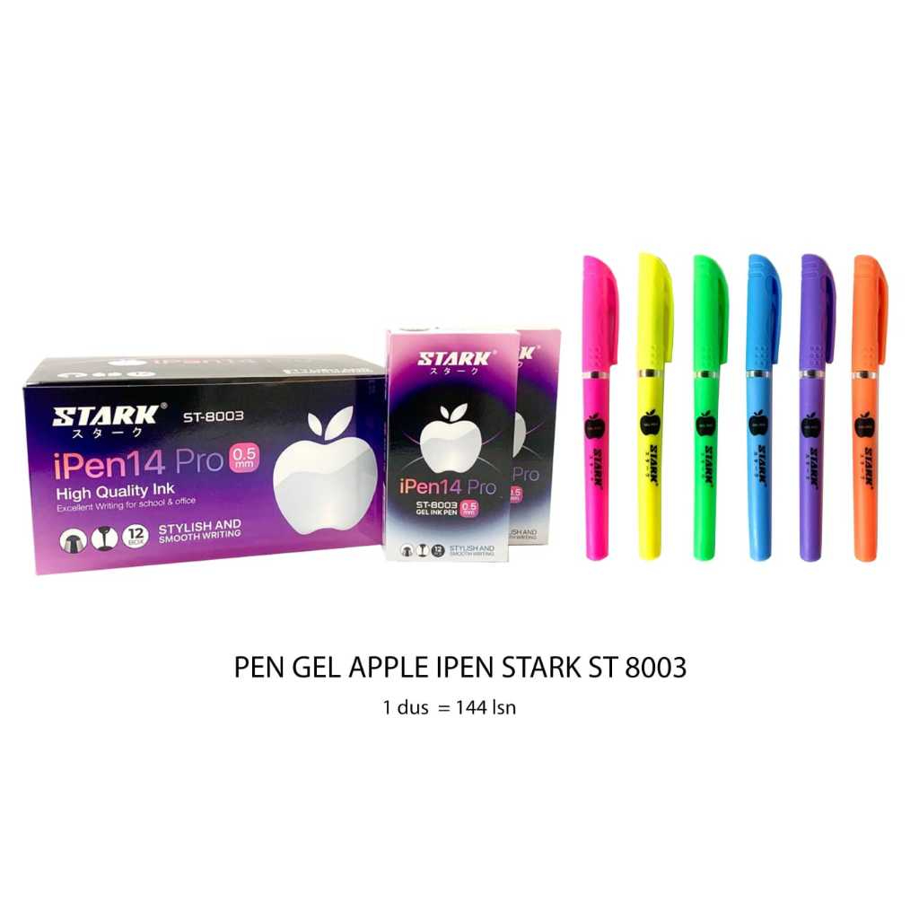 

Pulpen Gel Apple 0.5 mm (ISI 12)++++