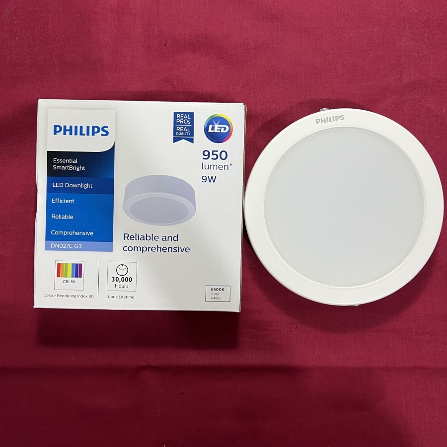 Lampu PHILIPS LED Downlight Outbow DN027C G3 9/12/15 Watt Cahaya Putih dan Kuning