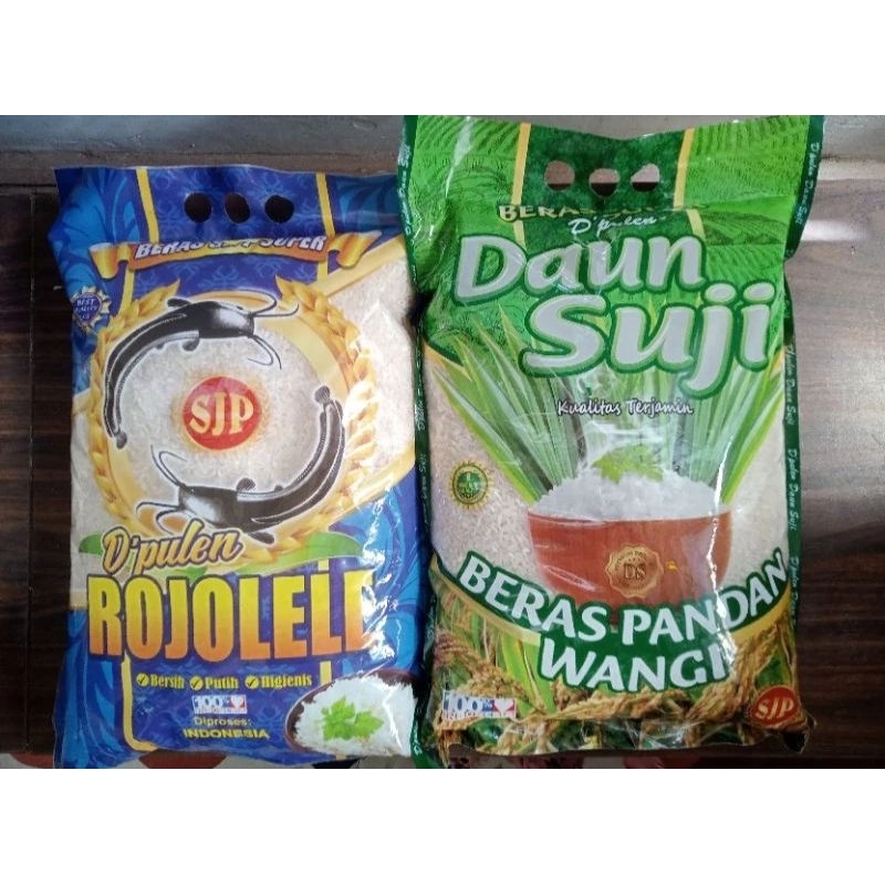 

Beras Rojolele , Daun Suji kemasan 3kg dan 2.7kg (beras zakat)