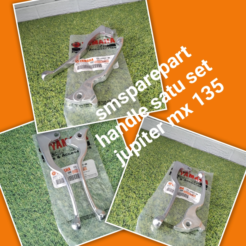handle hendel set kiri kanan kopling dan rem cakram motor yamaha jupiter mx 135 old silver
