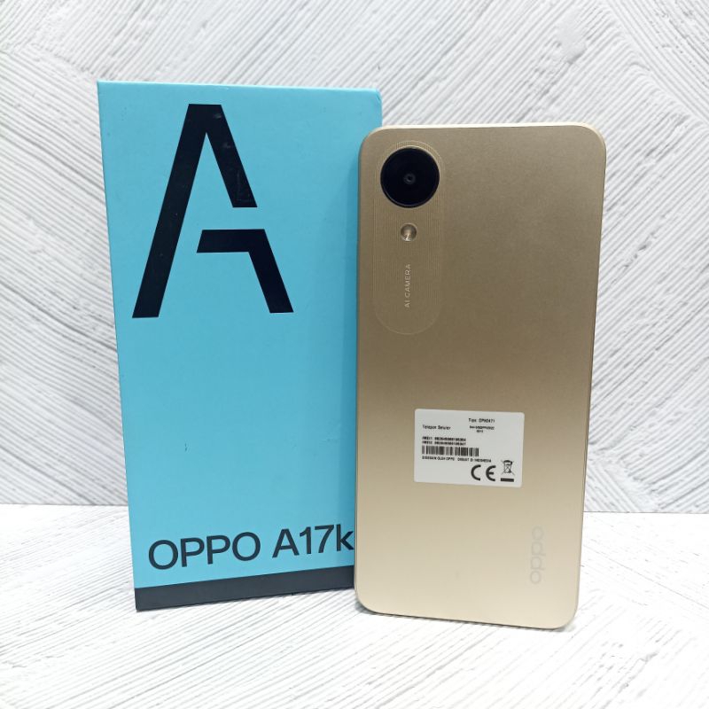 Oppo A17k 3/64 GB Handphone Second Bekas Fullset