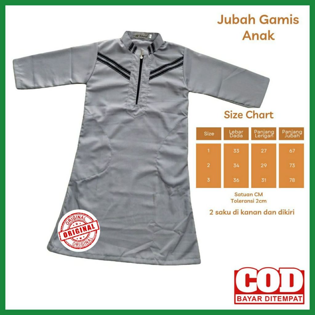 Jubah Muslim Anak / Baju Muslim Jubah Gamis Anak Laki LakiJubah Anak Laki Laki / Jubah Anak Premium 
