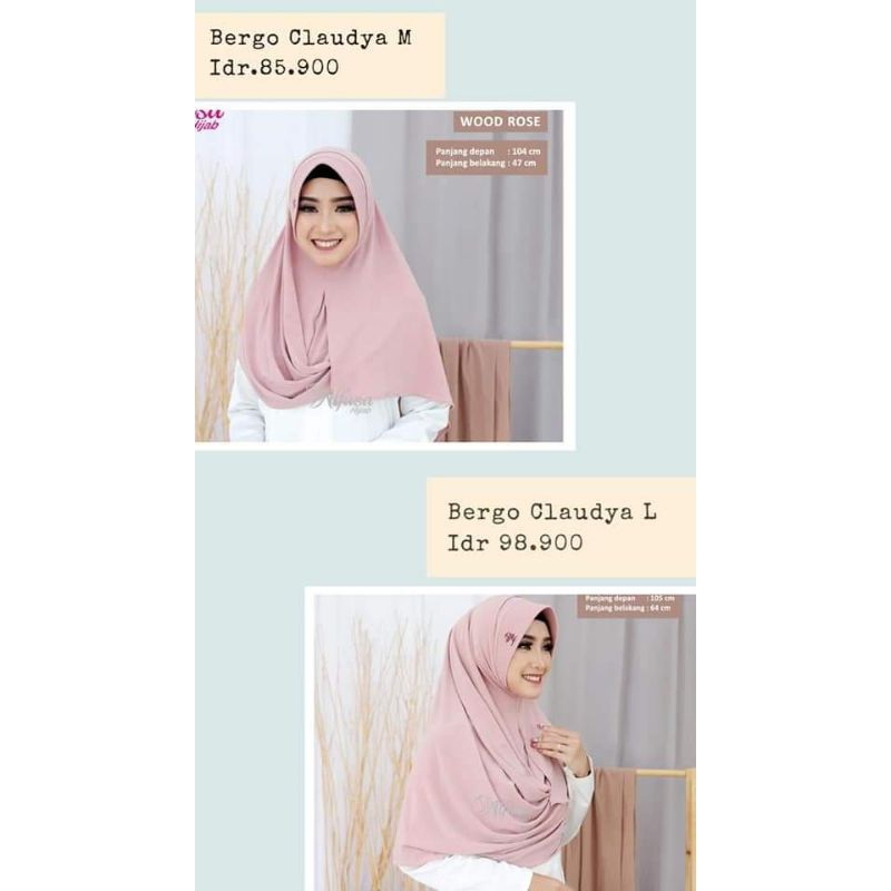Alfasa Hijab Bergo Claudya Jilbab Instan Jersey Serena