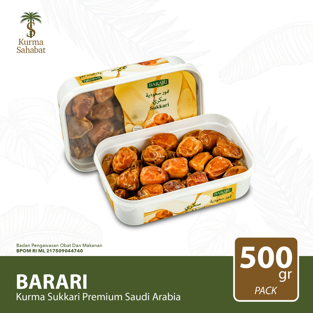 

Kurma Barari Sukkari Tupperware 500Gr Saudi Arabia