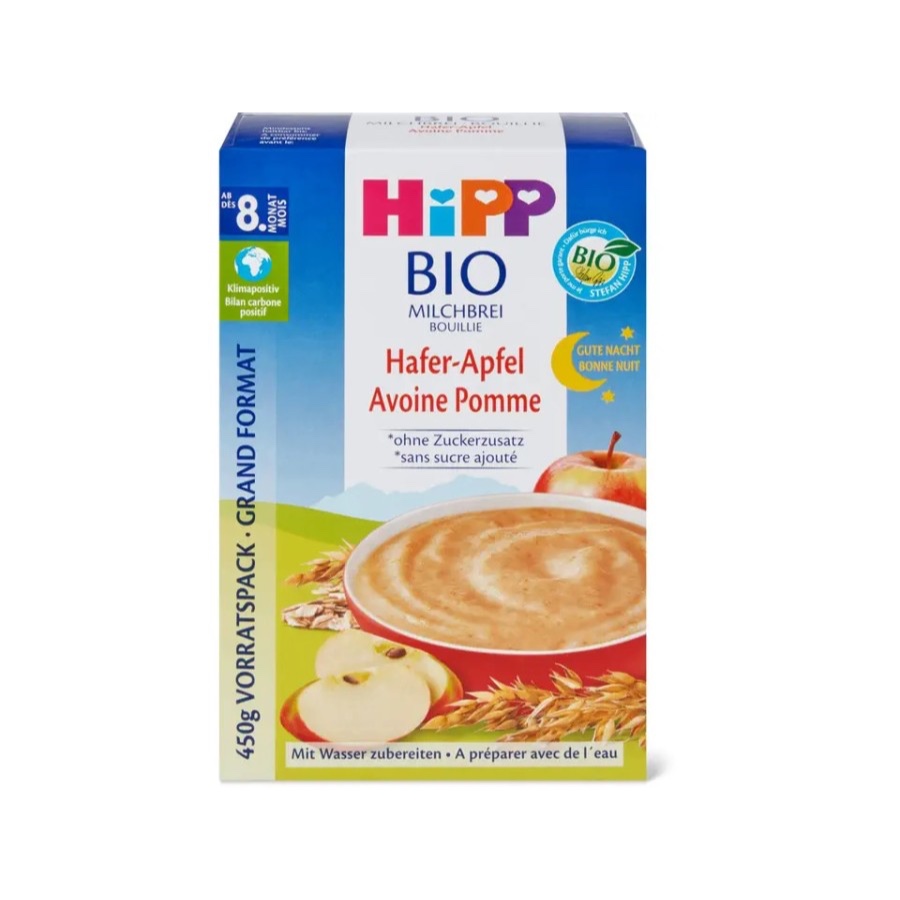 SWISS Import - HiPP Bio - Bubur Bayi Oat Apel - Untuk Malam - 450