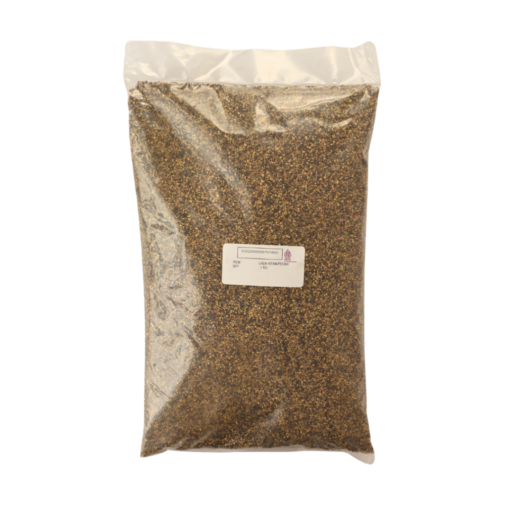 

Black Pepper Crushed / Lada Hitam Pecah/Lada Hitam Kasar 1Kg