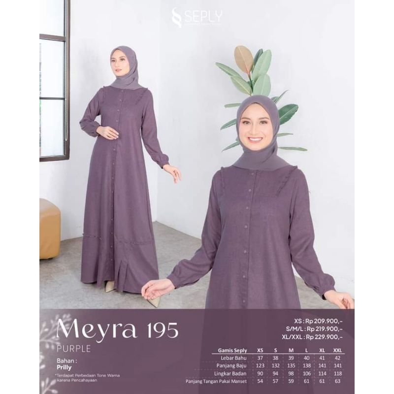 DRESS MEYRA 195 PURPLE BY SEPLY| DRESS ADEM BERMATTERIAL PRILLY