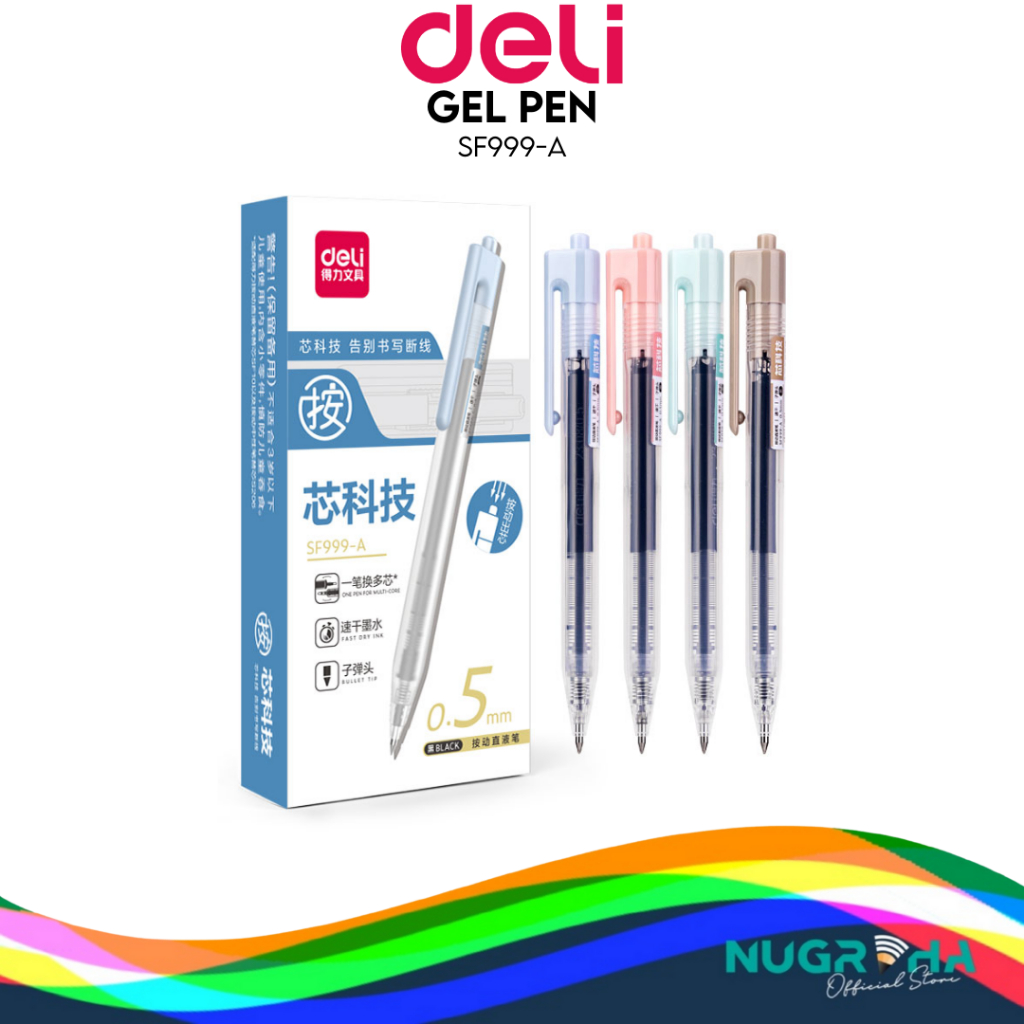 

Deli Pen Pena Ballpoint Pulpen Gel Pen 0.5 SF999-A