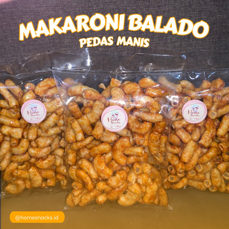 

Makaroni Balado (Pedas Manis) Makanan ringan cemilan 200gram @homesnacks.id