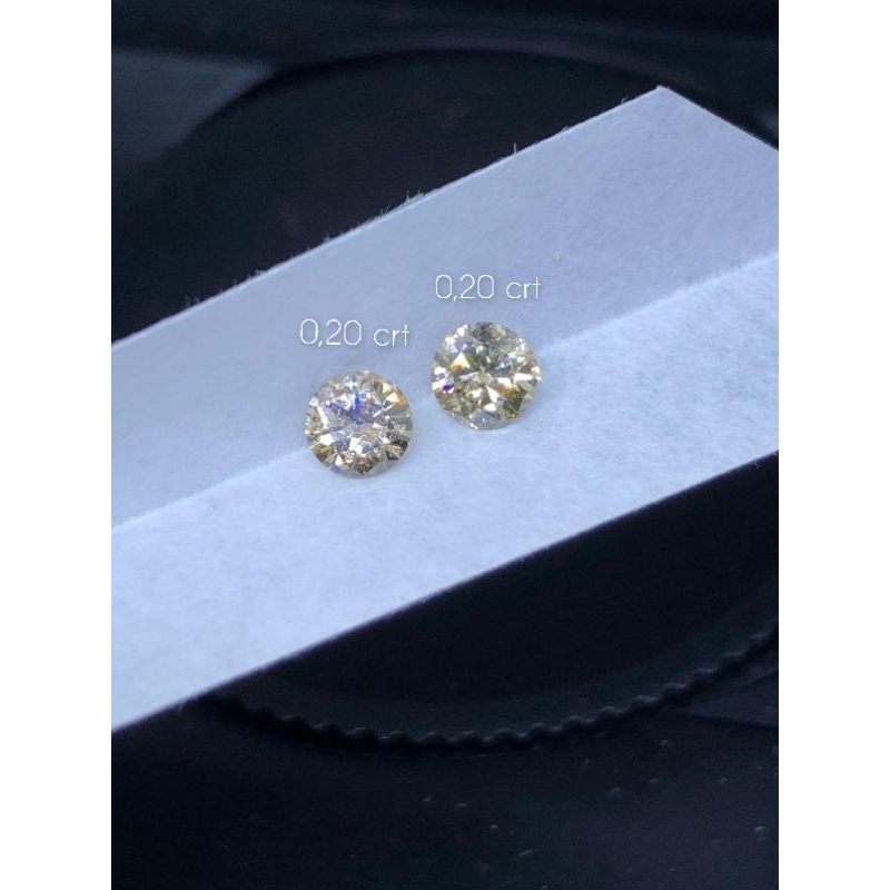 Berlian Eropa Warna Brown 1 pcs  Berat 0,20 crt uk 3,6 mm