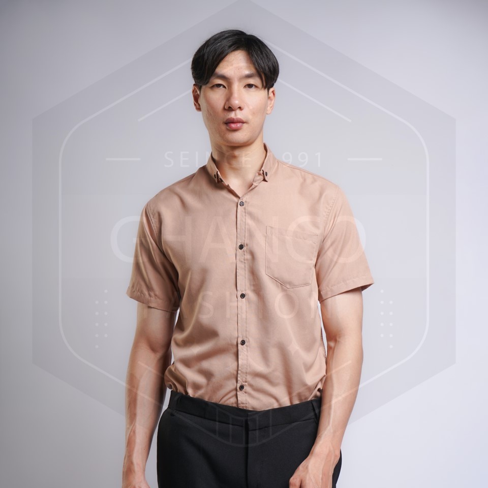 Kemeja Polos Lengan Pendek / Kemeja Pria Lengan Pendek Basic