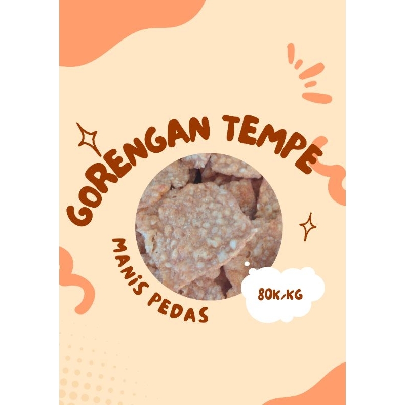 Gorengan Tempe manis pedas//250gr//oleh-oleh bandung