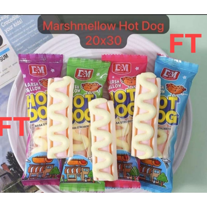 

permen marsmallow Hot Dog 30 pcs