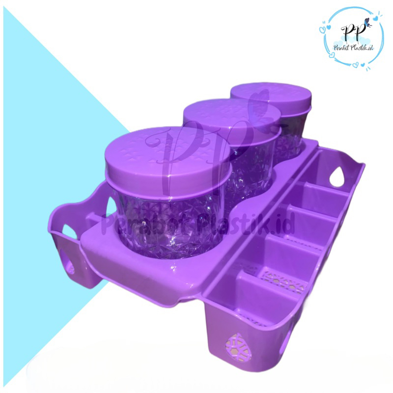 [TERBARU] Nampan Hybrid Set 3 pcs Toples + 10 Lubang Tempat Aqua Gelas