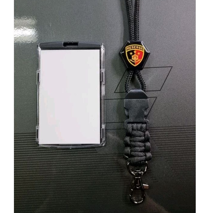 

lanyard tactical id exagonal logo RESERSE plus cover mika