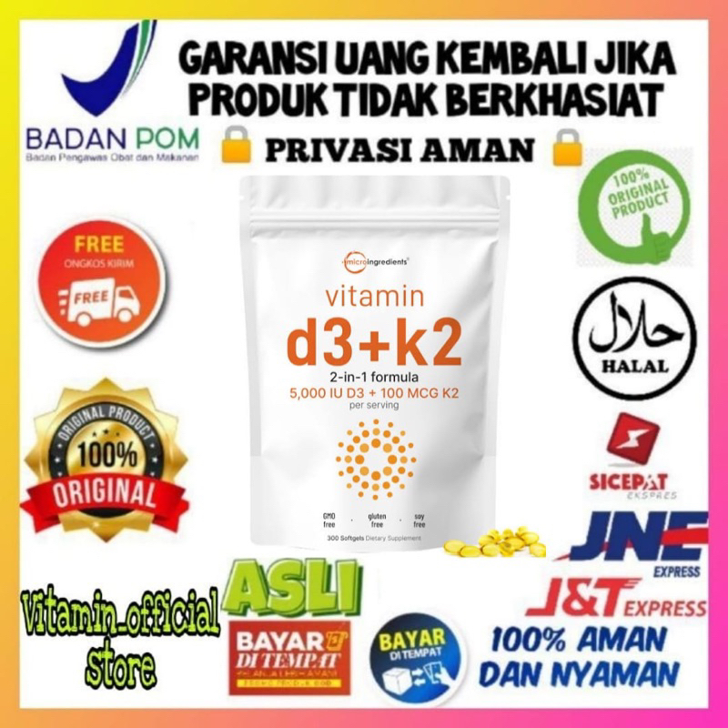 Microingredients Vitamin K2 D3 5000 iu 300 softgels