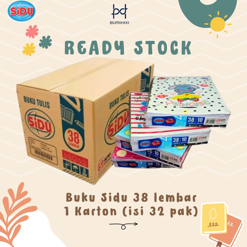 

Ready stock Buku Tulis Kartonan Merk Sidu 1 Karton | Buku Tulis Sekolah Murah