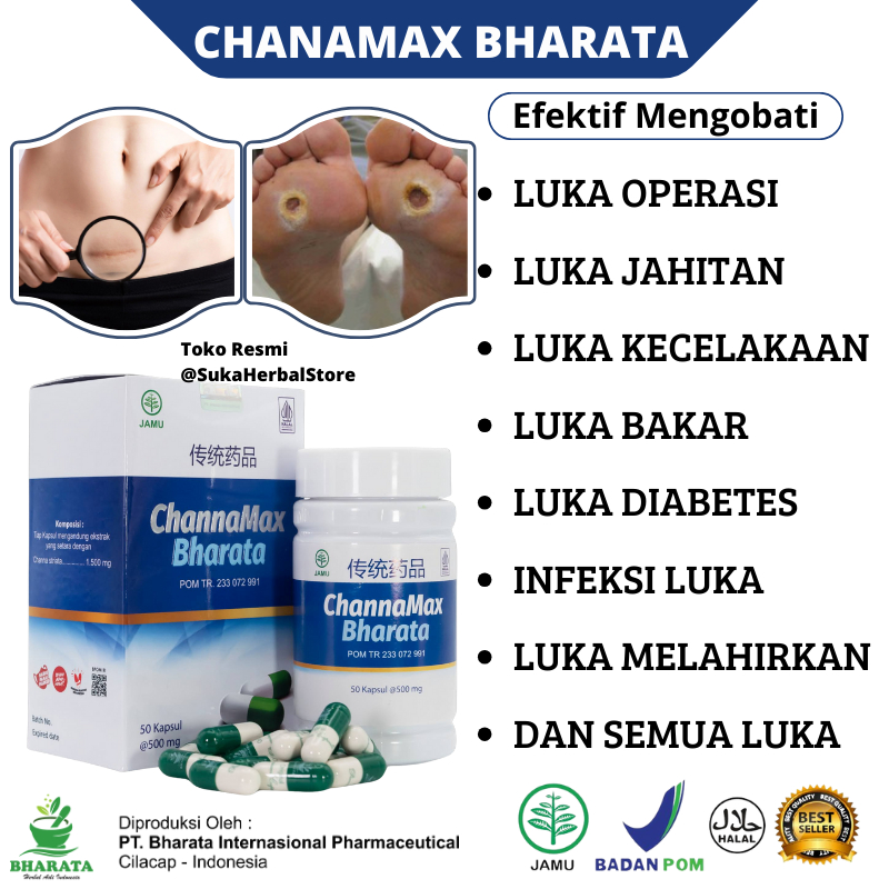 Obat Luka Operasi - Obat Luka Setelah Melahirkan - Obat Luka Diabetes || Channamax Bharata 100% Orig