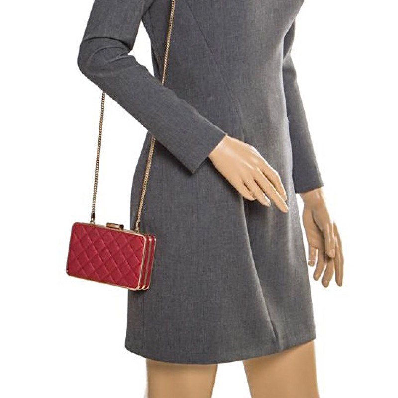 Original Michael Kors MK Elsie Quilted Box Clutch Crossbody Bag