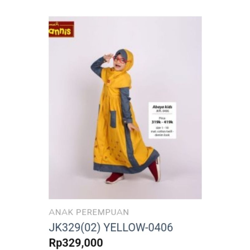 Dannis Abaya gamis anak by rumah Dannis size 02