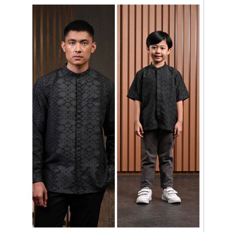 SIAP KIRIM Solace Stand Up Collar Long Sleeve Shirt Black L XL Awenasa Stand Up Collar Short Sleeve 