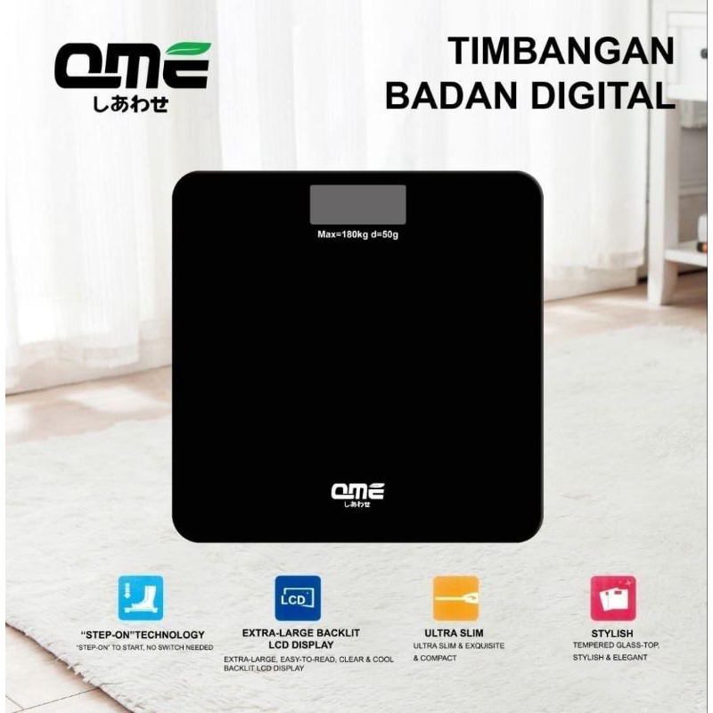 Timbangan Badan Digital Polos QME