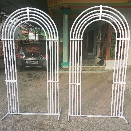 BACKDROP / GAPURA OVAL 5 Layer Dekorasi Lamaran Pelaminan PREMIUM