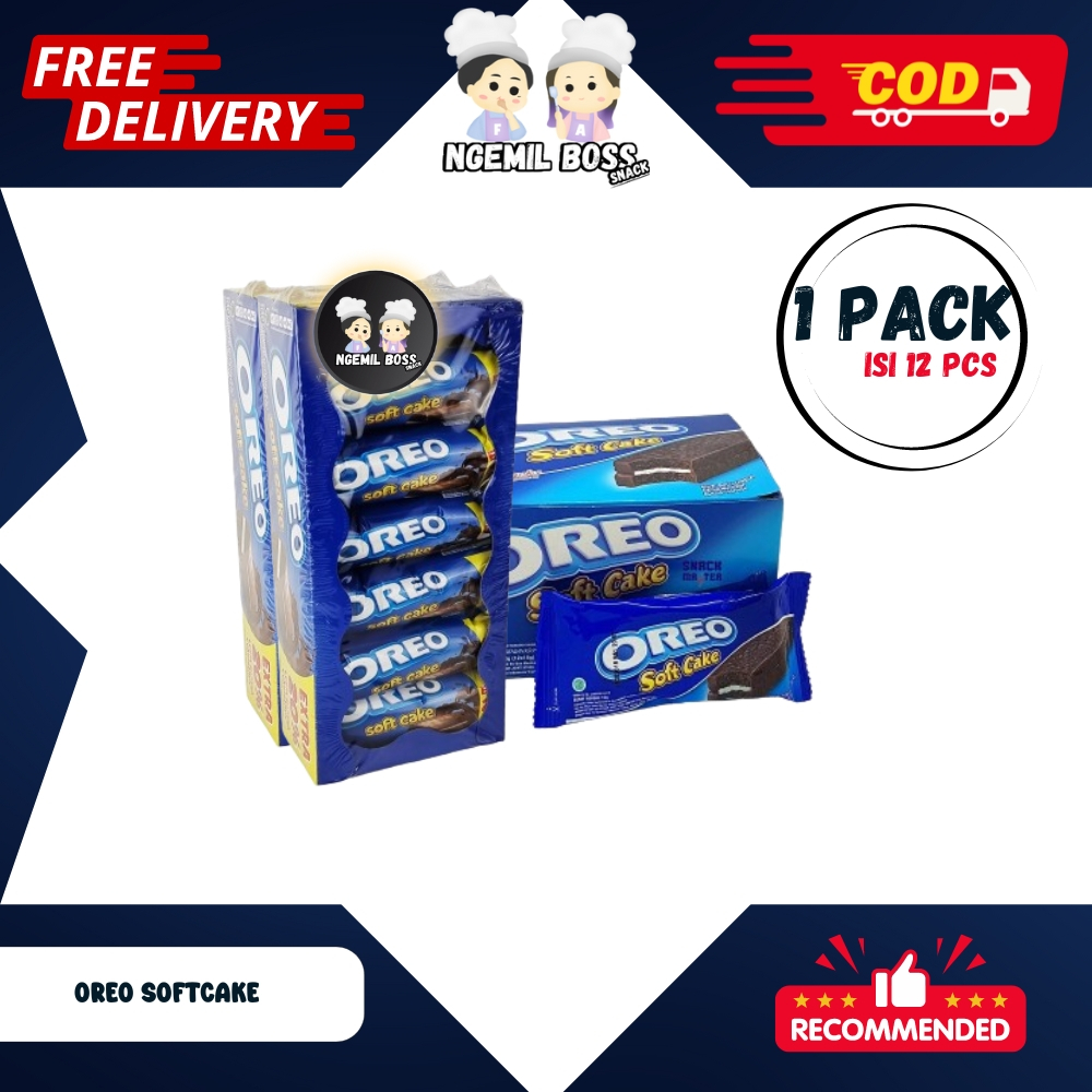 

Oreo Soft Cake Bolu Cokelat 1 Box Isi 12 pcs Netto 16+3.2gr