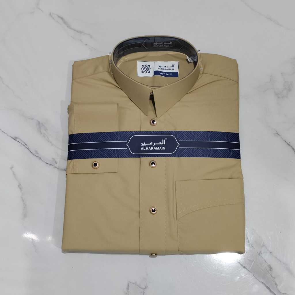 AL Haramain Jubah / Gamis Pria Dewasa Slimfit Manset Premium Series (L51) | Biru Gelap | Biru Terang | Gold | Sage-5