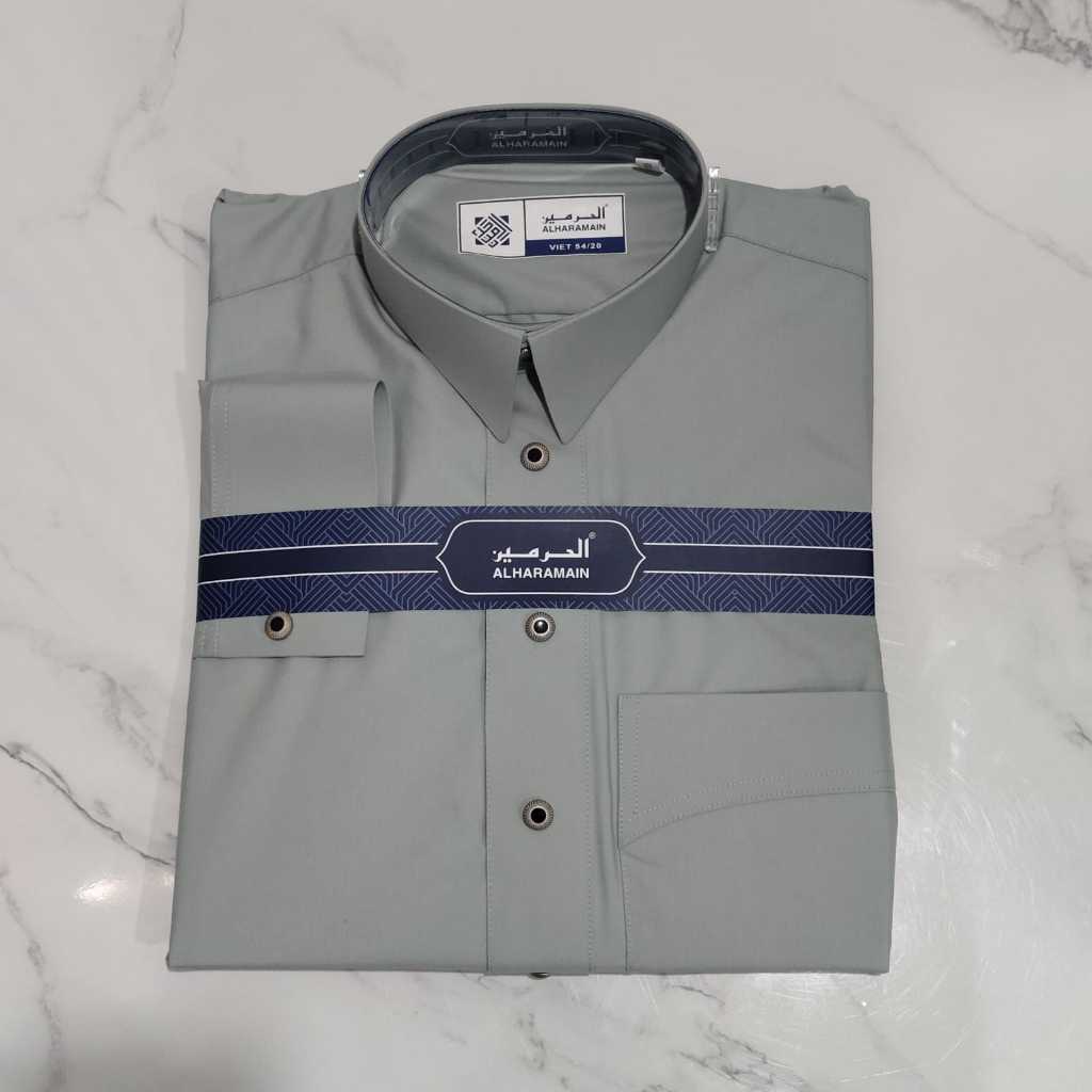 AL Haramain Jubah / Gamis Pria Dewasa Slimfit Manset Premium Series (L51) | Biru Gelap | Biru Terang | Gold | Sage-6