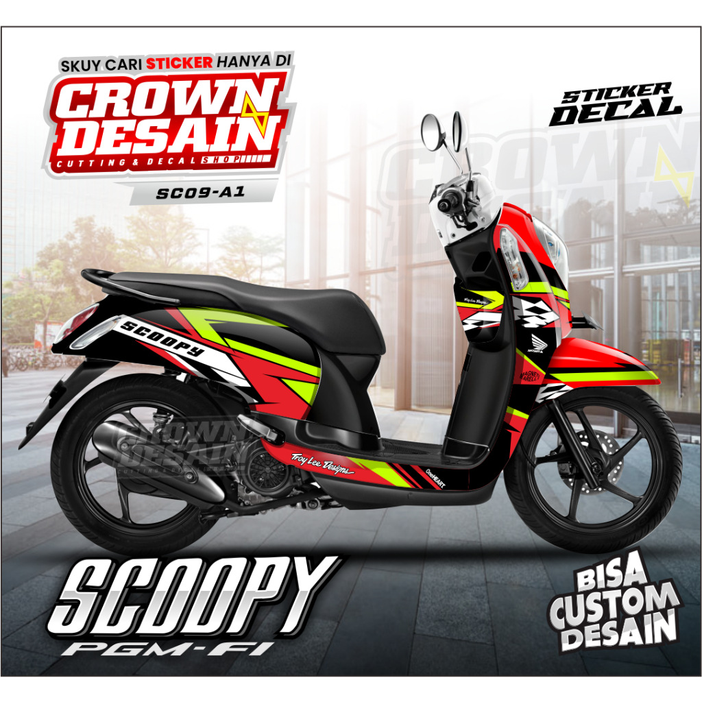 Decal scoopy Decal Scoopy full body Full Blok Decal Scoopy 2015 - Stiker Scoopy Fi - KODE SC